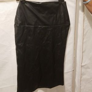 High waisted pleather skirt